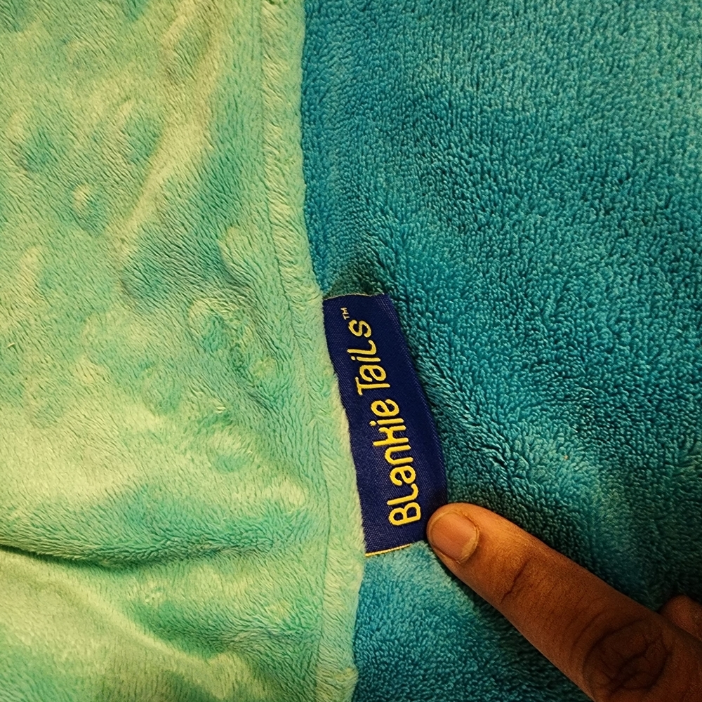 Blankie Tails Turquoise Blanket